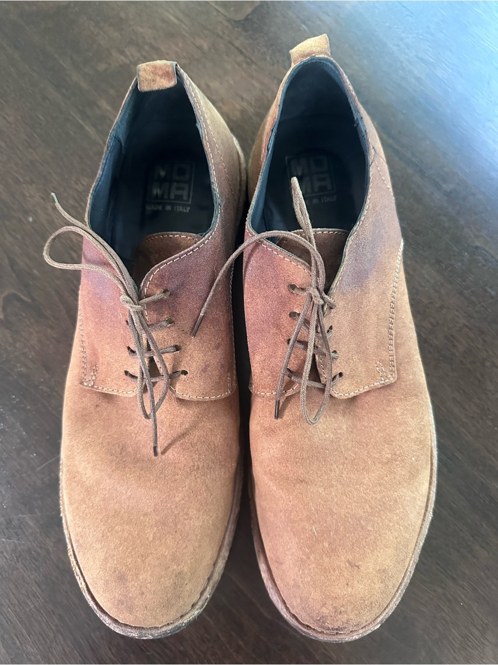 MOMA Italy Men's Brown Suede Lace Up Dress Shoes 43 10 - Picture 5 of 9